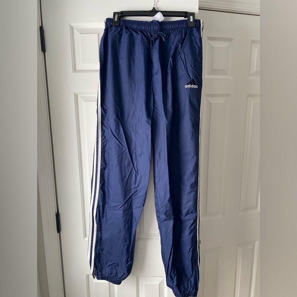 Adidas athletic windpants. Royal blue. Size L